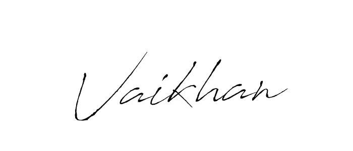 Create a beautiful signature design for name Vaikhan. With this signature (Antro_Vectra) fonts, you can make a handwritten signature for free. Vaikhan signature style 6 images and pictures png