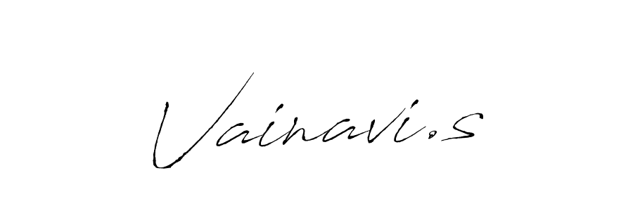 Make a beautiful signature design for name Vainavi.s. With this signature (Antro_Vectra) style, you can create a handwritten signature for free. Vainavi.s signature style 6 images and pictures png