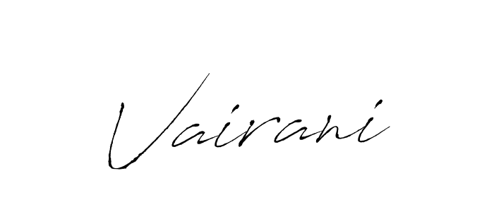Vairani stylish signature style. Best Handwritten Sign (Antro_Vectra) for my name. Handwritten Signature Collection Ideas for my name Vairani. Vairani signature style 6 images and pictures png