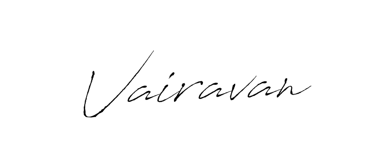 Create a beautiful signature design for name Vairavan. With this signature (Antro_Vectra) fonts, you can make a handwritten signature for free. Vairavan signature style 6 images and pictures png