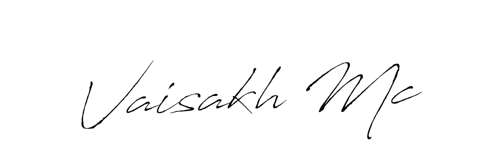 Design your own signature with our free online signature maker. With this signature software, you can create a handwritten (Antro_Vectra) signature for name Vaisakh Mc. Vaisakh Mc signature style 6 images and pictures png