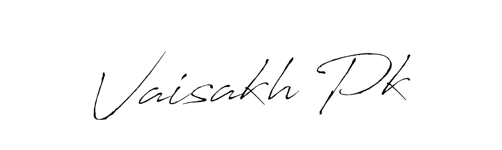 Vaisakh Pk stylish signature style. Best Handwritten Sign (Antro_Vectra) for my name. Handwritten Signature Collection Ideas for my name Vaisakh Pk. Vaisakh Pk signature style 6 images and pictures png