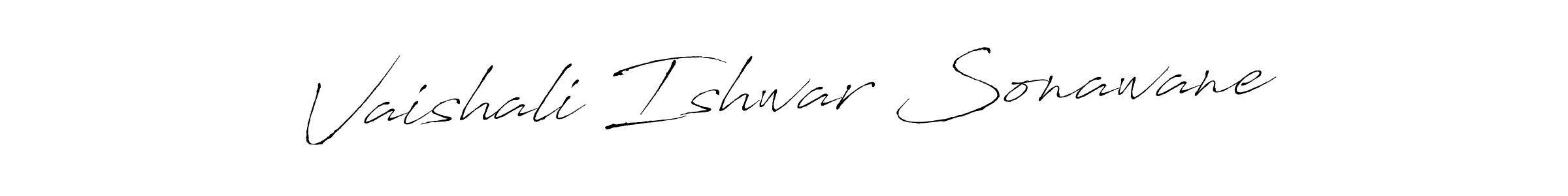 You should practise on your own different ways (Antro_Vectra) to write your name (Vaishali Ishwar Sonawane) in signature. don't let someone else do it for you. Vaishali Ishwar Sonawane signature style 6 images and pictures png