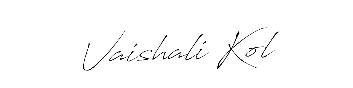 See photos of Vaishali Kol official signature by Spectra . Check more albums & portfolios. Read reviews & check more about Antro_Vectra font. Vaishali Kol signature style 6 images and pictures png