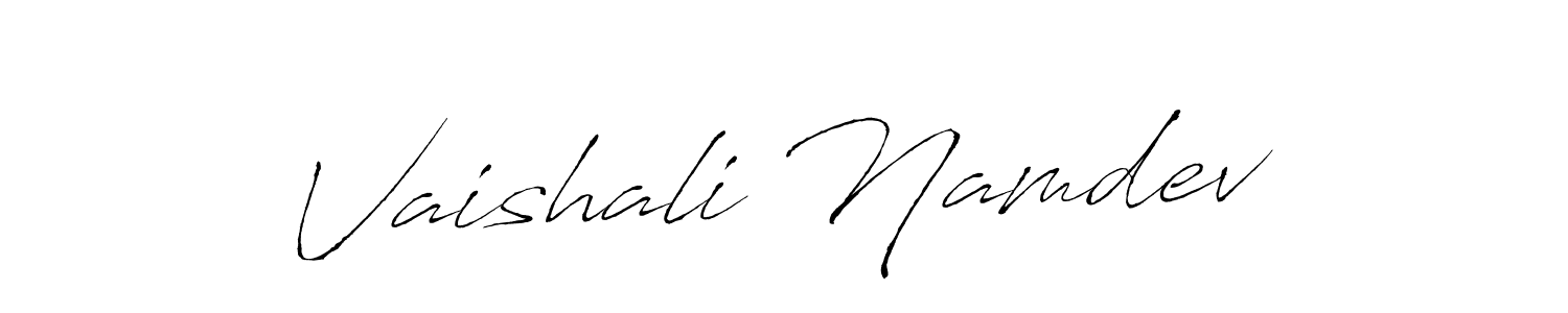 How to make Vaishali Namdev signature? Antro_Vectra is a professional autograph style. Create handwritten signature for Vaishali Namdev name. Vaishali Namdev signature style 6 images and pictures png