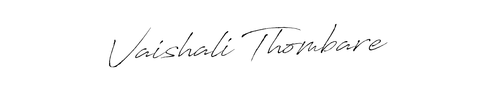 How to make Vaishali Thombare name signature. Use Antro_Vectra style for creating short signs online. This is the latest handwritten sign. Vaishali Thombare signature style 6 images and pictures png