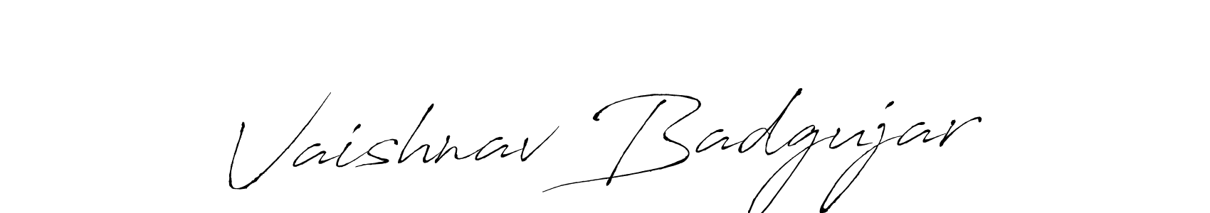 Also You can easily find your signature by using the search form. We will create Vaishnav Badgujar name handwritten signature images for you free of cost using Antro_Vectra sign style. Vaishnav Badgujar signature style 6 images and pictures png