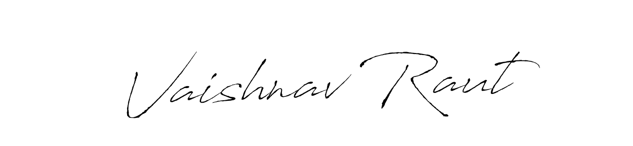 Antro_Vectra is a professional signature style that is perfect for those who want to add a touch of class to their signature. It is also a great choice for those who want to make their signature more unique. Get Vaishnav Raut name to fancy signature for free. Vaishnav Raut signature style 6 images and pictures png