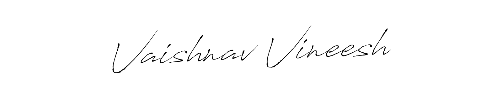Antro_Vectra is a professional signature style that is perfect for those who want to add a touch of class to their signature. It is also a great choice for those who want to make their signature more unique. Get Vaishnav Vineesh name to fancy signature for free. Vaishnav Vineesh signature style 6 images and pictures png