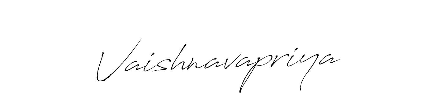 Make a beautiful signature design for name Vaishnavapriya. With this signature (Antro_Vectra) style, you can create a handwritten signature for free. Vaishnavapriya signature style 6 images and pictures png