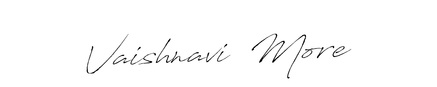 The best way (Antro_Vectra) to make a short signature is to pick only two or three words in your name. The name Vaishnavi  More include a total of six letters. For converting this name. Vaishnavi  More signature style 6 images and pictures png