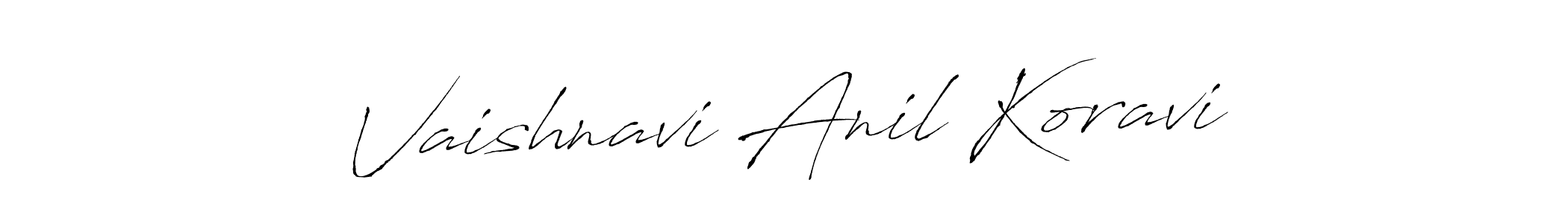 Make a beautiful signature design for name Vaishnavi Anil Koravi. With this signature (Antro_Vectra) style, you can create a handwritten signature for free. Vaishnavi Anil Koravi signature style 6 images and pictures png