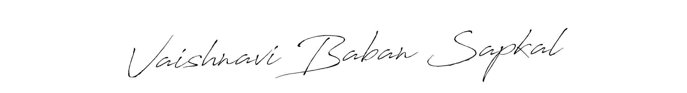 How to make Vaishnavi Baban Sapkal signature? Antro_Vectra is a professional autograph style. Create handwritten signature for Vaishnavi Baban Sapkal name. Vaishnavi Baban Sapkal signature style 6 images and pictures png