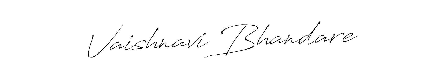 How to make Vaishnavi Bhandare name signature. Use Antro_Vectra style for creating short signs online. This is the latest handwritten sign. Vaishnavi Bhandare signature style 6 images and pictures png