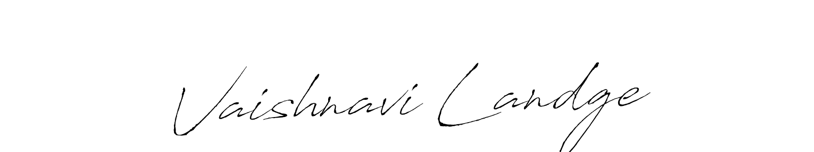 It looks lik you need a new signature style for name Vaishnavi Landge. Design unique handwritten (Antro_Vectra) signature with our free signature maker in just a few clicks. Vaishnavi Landge signature style 6 images and pictures png