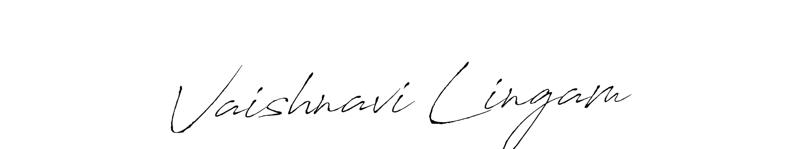 How to make Vaishnavi Lingam name signature. Use Antro_Vectra style for creating short signs online. This is the latest handwritten sign. Vaishnavi Lingam signature style 6 images and pictures png