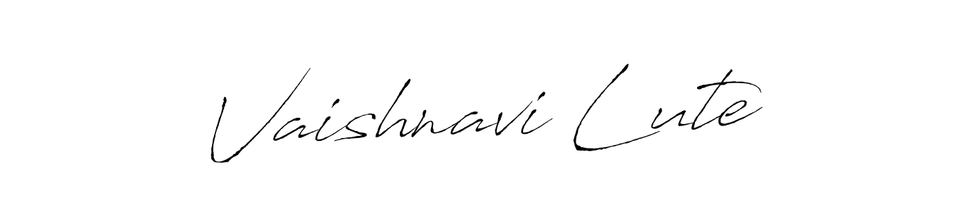 Create a beautiful signature design for name Vaishnavi Lute. With this signature (Antro_Vectra) fonts, you can make a handwritten signature for free. Vaishnavi Lute signature style 6 images and pictures png
