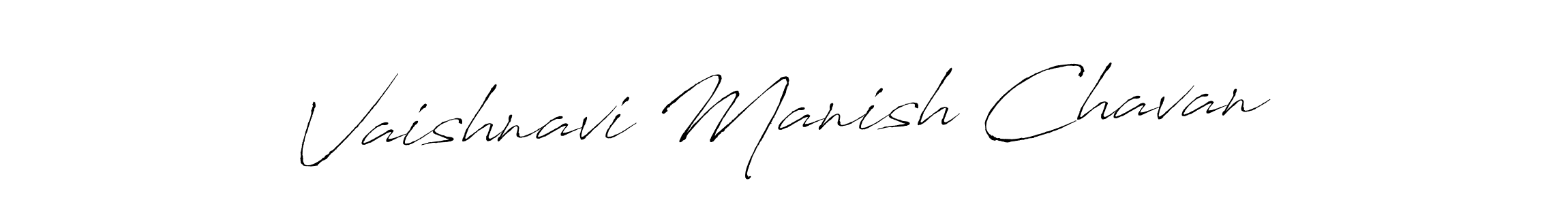 Create a beautiful signature design for name Vaishnavi Manish Chavan. With this signature (Antro_Vectra) fonts, you can make a handwritten signature for free. Vaishnavi Manish Chavan signature style 6 images and pictures png