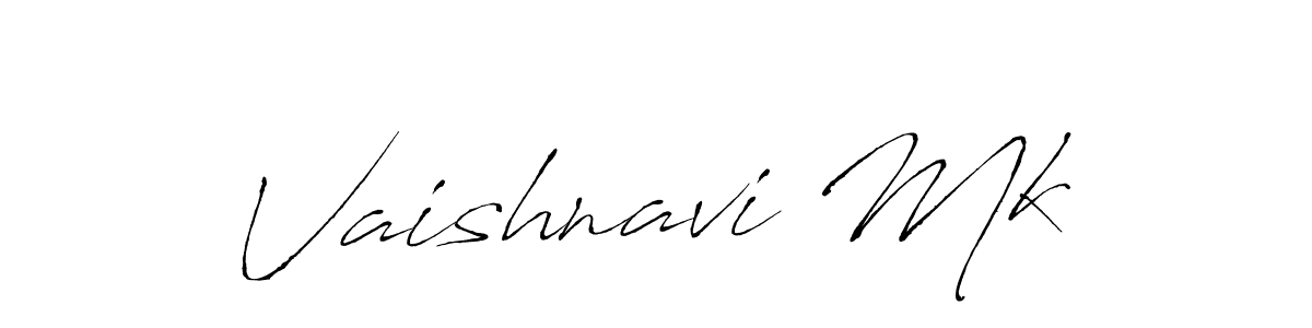 Vaishnavi Mk stylish signature style. Best Handwritten Sign (Antro_Vectra) for my name. Handwritten Signature Collection Ideas for my name Vaishnavi Mk. Vaishnavi Mk signature style 6 images and pictures png