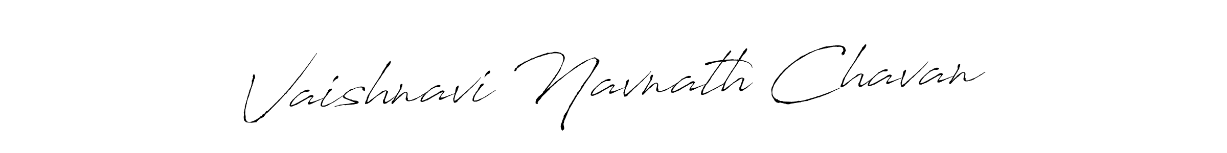 How to make Vaishnavi Navnath Chavan signature? Antro_Vectra is a professional autograph style. Create handwritten signature for Vaishnavi Navnath Chavan name. Vaishnavi Navnath Chavan signature style 6 images and pictures png