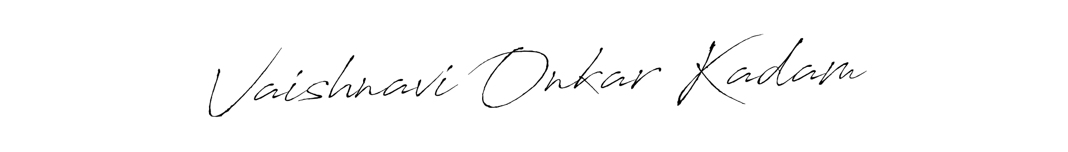 Vaishnavi Onkar Kadam stylish signature style. Best Handwritten Sign (Antro_Vectra) for my name. Handwritten Signature Collection Ideas for my name Vaishnavi Onkar Kadam. Vaishnavi Onkar Kadam signature style 6 images and pictures png