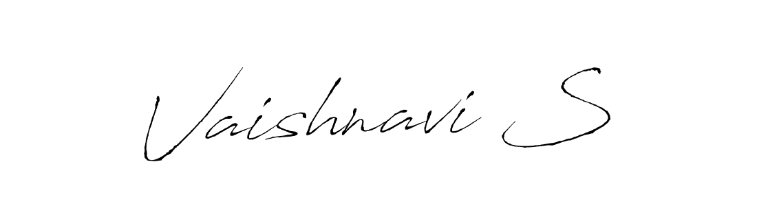 Make a beautiful signature design for name Vaishnavi S. With this signature (Antro_Vectra) style, you can create a handwritten signature for free. Vaishnavi S signature style 6 images and pictures png