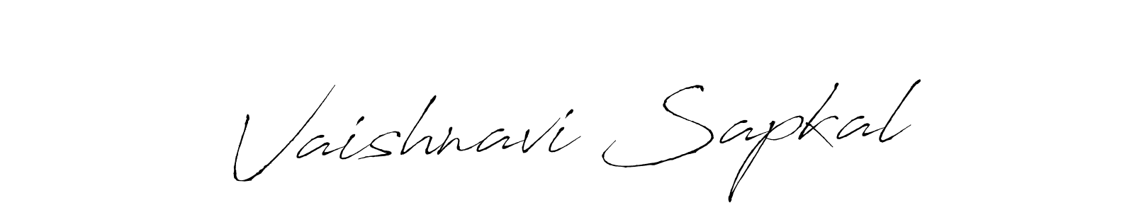 How to make Vaishnavi Sapkal name signature. Use Antro_Vectra style for creating short signs online. This is the latest handwritten sign. Vaishnavi Sapkal signature style 6 images and pictures png