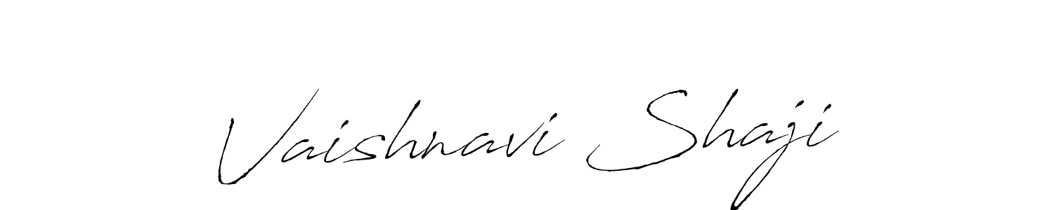 Vaishnavi Shaji stylish signature style. Best Handwritten Sign (Antro_Vectra) for my name. Handwritten Signature Collection Ideas for my name Vaishnavi Shaji. Vaishnavi Shaji signature style 6 images and pictures png