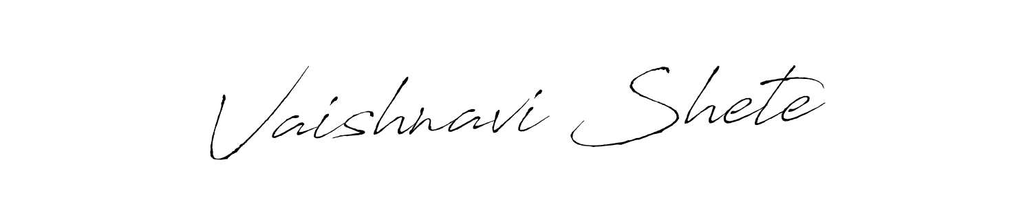 How to make Vaishnavi Shete signature? Antro_Vectra is a professional autograph style. Create handwritten signature for Vaishnavi Shete name. Vaishnavi Shete signature style 6 images and pictures png