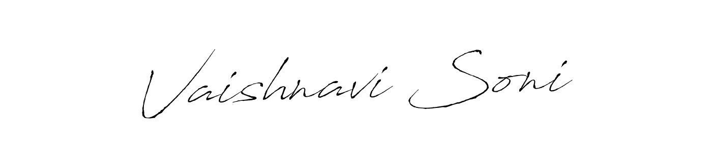 Make a beautiful signature design for name Vaishnavi Soni. With this signature (Antro_Vectra) style, you can create a handwritten signature for free. Vaishnavi Soni signature style 6 images and pictures png