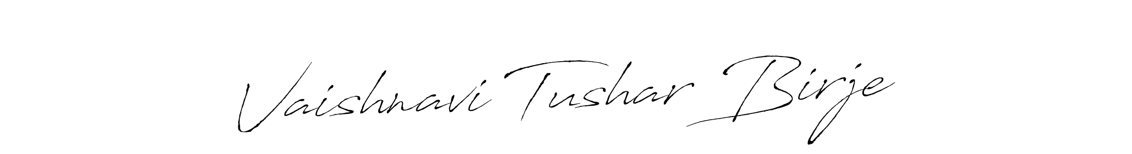 You should practise on your own different ways (Antro_Vectra) to write your name (Vaishnavi Tushar Birje) in signature. don't let someone else do it for you. Vaishnavi Tushar Birje signature style 6 images and pictures png