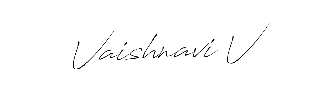 How to make Vaishnavi V name signature. Use Antro_Vectra style for creating short signs online. This is the latest handwritten sign. Vaishnavi V signature style 6 images and pictures png