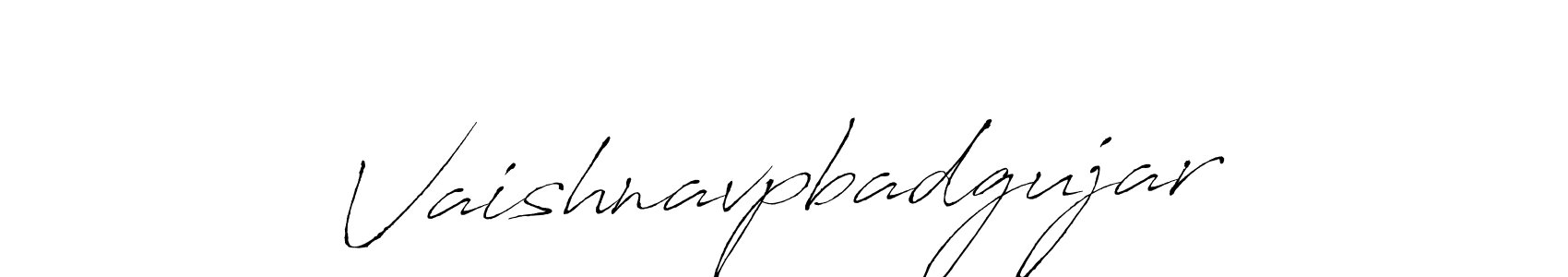 Create a beautiful signature design for name Vaishnavpbadgujar. With this signature (Antro_Vectra) fonts, you can make a handwritten signature for free. Vaishnavpbadgujar signature style 6 images and pictures png