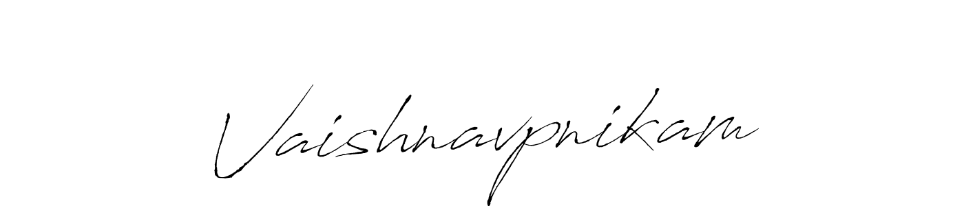 How to make Vaishnavpnikam name signature. Use Antro_Vectra style for creating short signs online. This is the latest handwritten sign. Vaishnavpnikam signature style 6 images and pictures png
