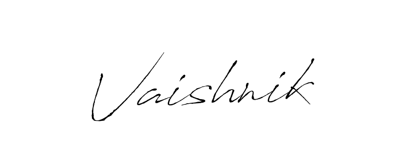 Design your own signature with our free online signature maker. With this signature software, you can create a handwritten (Antro_Vectra) signature for name Vaishnik. Vaishnik signature style 6 images and pictures png