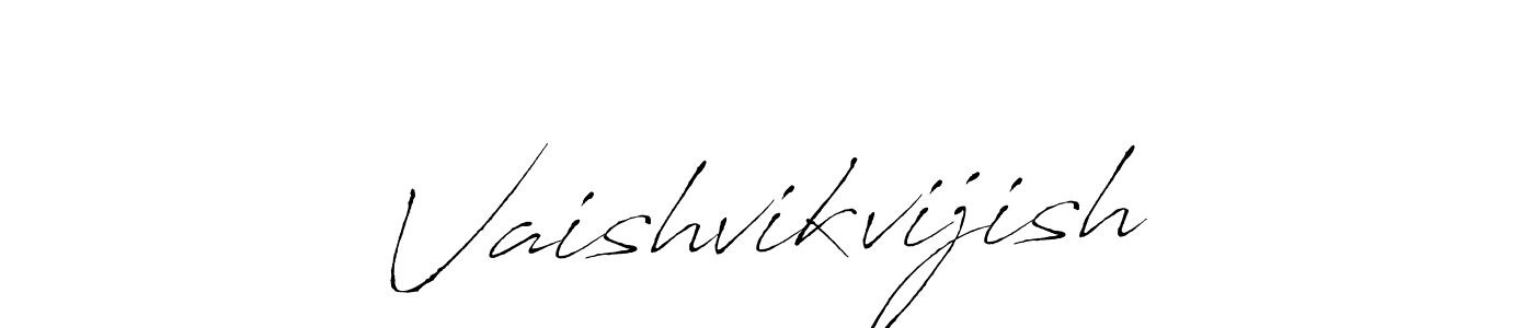 Make a beautiful signature design for name Vaishvikvijish. With this signature (Antro_Vectra) style, you can create a handwritten signature for free. Vaishvikvijish signature style 6 images and pictures png