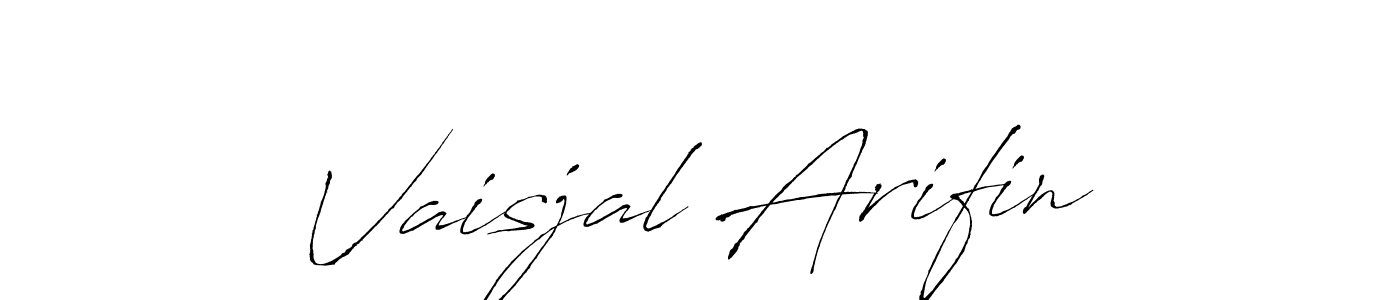 Make a beautiful signature design for name Vaisjal Arifin. With this signature (Antro_Vectra) style, you can create a handwritten signature for free. Vaisjal Arifin signature style 6 images and pictures png