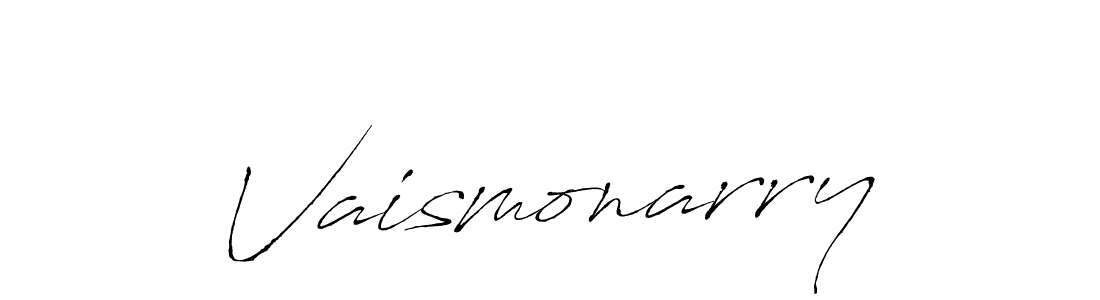 Use a signature maker to create a handwritten signature online. With this signature software, you can design (Antro_Vectra) your own signature for name Vaismonarry. Vaismonarry signature style 6 images and pictures png