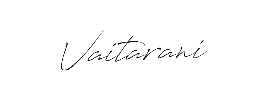 Design your own signature with our free online signature maker. With this signature software, you can create a handwritten (Antro_Vectra) signature for name Vaitarani. Vaitarani signature style 6 images and pictures png