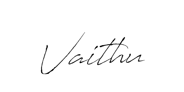 Design your own signature with our free online signature maker. With this signature software, you can create a handwritten (Antro_Vectra) signature for name Vaithu. Vaithu signature style 6 images and pictures png