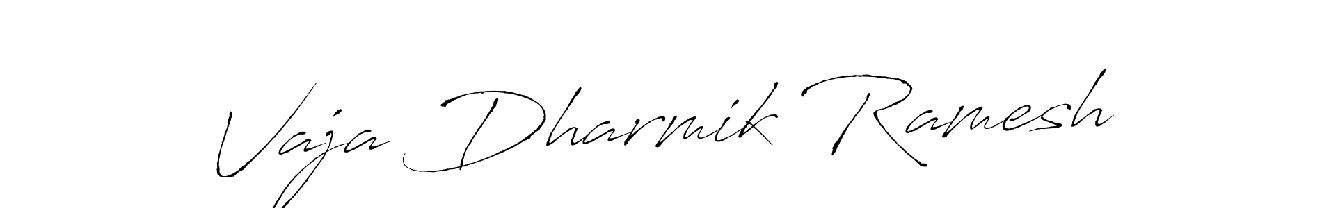 How to make Vaja Dharmik Ramesh signature? Antro_Vectra is a professional autograph style. Create handwritten signature for Vaja Dharmik Ramesh name. Vaja Dharmik Ramesh signature style 6 images and pictures png