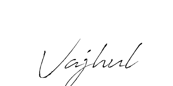 Make a beautiful signature design for name Vajhul. With this signature (Antro_Vectra) style, you can create a handwritten signature for free. Vajhul signature style 6 images and pictures png