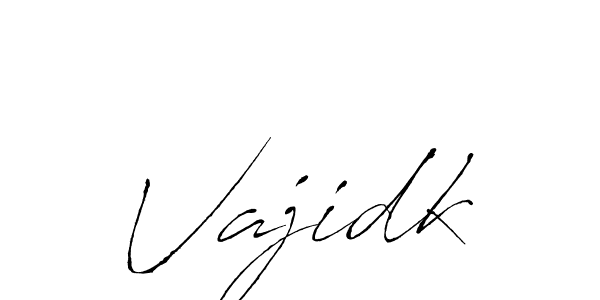 Use a signature maker to create a handwritten signature online. With this signature software, you can design (Antro_Vectra) your own signature for name Vajidk. Vajidk signature style 6 images and pictures png