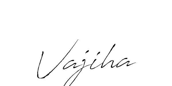 How to make Vajiha signature? Antro_Vectra is a professional autograph style. Create handwritten signature for Vajiha name. Vajiha signature style 6 images and pictures png