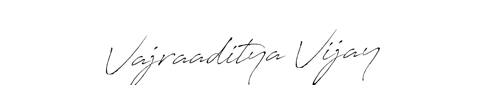 Design your own signature with our free online signature maker. With this signature software, you can create a handwritten (Antro_Vectra) signature for name Vajraaditya Vijay. Vajraaditya Vijay signature style 6 images and pictures png