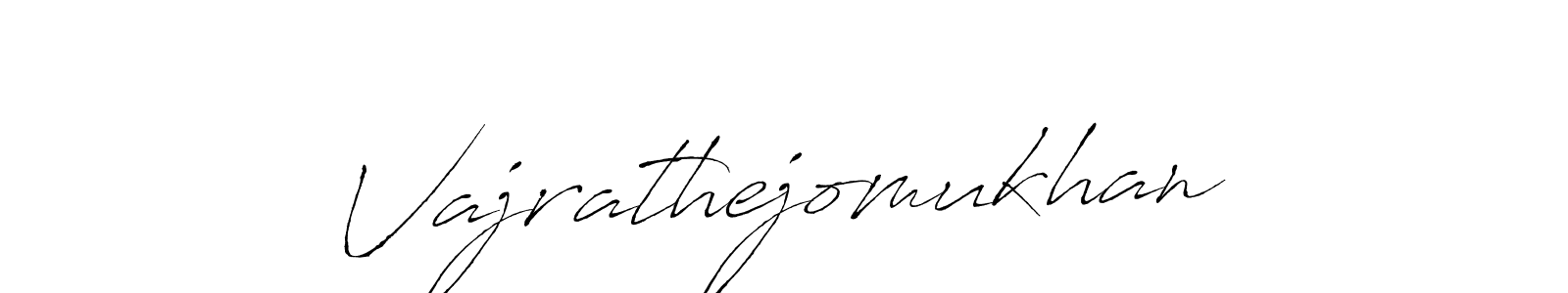 Use a signature maker to create a handwritten signature online. With this signature software, you can design (Antro_Vectra) your own signature for name Vajrathejomukhan. Vajrathejomukhan signature style 6 images and pictures png