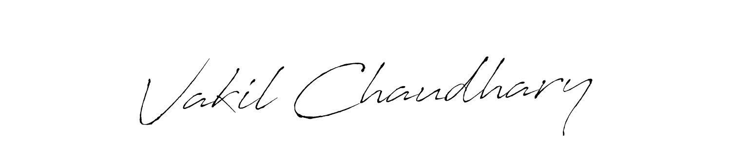 Use a signature maker to create a handwritten signature online. With this signature software, you can design (Antro_Vectra) your own signature for name Vakil Chaudhary. Vakil Chaudhary signature style 6 images and pictures png