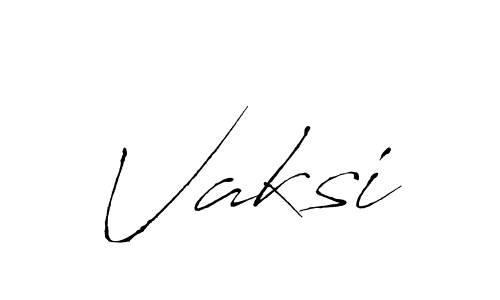 Use a signature maker to create a handwritten signature online. With this signature software, you can design (Antro_Vectra) your own signature for name Vaksi. Vaksi signature style 6 images and pictures png