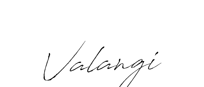 Make a beautiful signature design for name Valangi. With this signature (Antro_Vectra) style, you can create a handwritten signature for free. Valangi signature style 6 images and pictures png