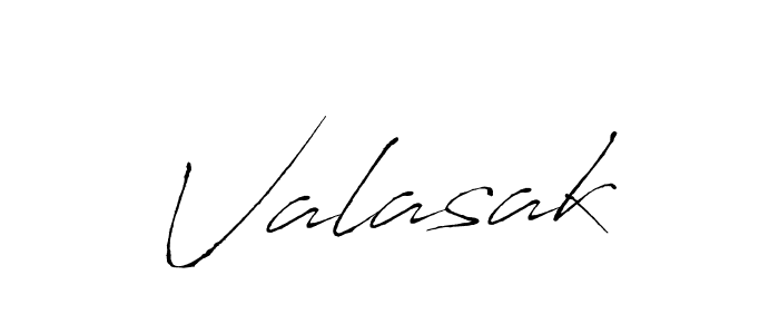 Use a signature maker to create a handwritten signature online. With this signature software, you can design (Antro_Vectra) your own signature for name Valasak. Valasak signature style 6 images and pictures png